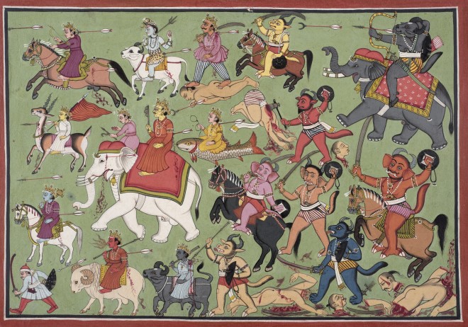 Sumbha’s forces advance