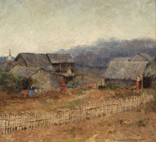 40. Mortimer Menpes RI, RBA, RE (1855-1938), Burmese Village
