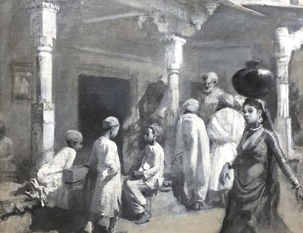 35. Edwin Lord Weeks (1849 - 1903) , In the Bazaar, Oudeypore