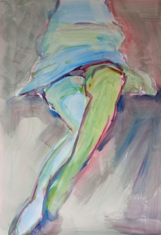 Alex Dipple  Jones Crossed  gouache on paper  Frame: 65 x 86.5cm  £540