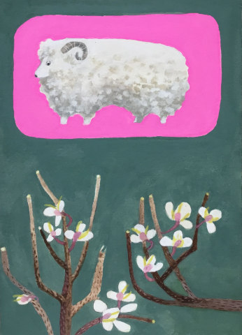 Gertie Young, Ram with Hairy Bittercress