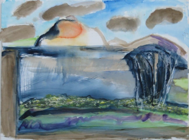 Agathe Sorel, Volcano with Flowers