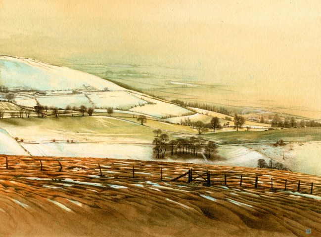 Liz Butler, View from Moel Famau in the Snow