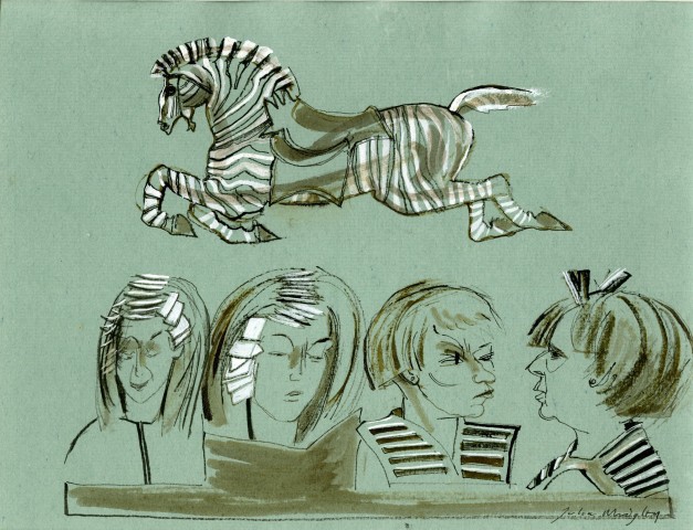 Julia Midgley, Zebra at the Hairdresser's