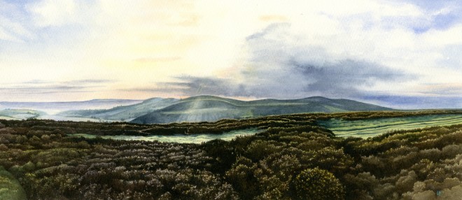 Liz Butler, View from Penycloddiau