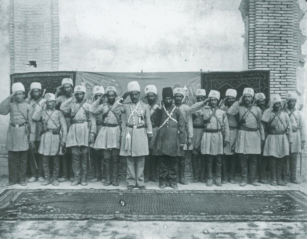 Not known, Salute of soldiers at the Palace, Isfahan, Late 19th Century