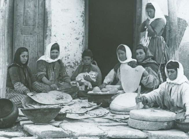 Not known, Nestorians grinding corn and making bread, Late 19th Century