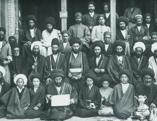 Not known, Group of Mullas and Saids taken at a Said's house in Nar-ha-band, Late 19th Century