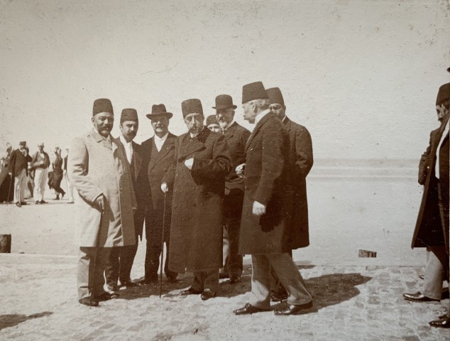 Not known, Mozaffar ad-Din Shah Qajar with senior officials, Late 19th Century, early 20th Century