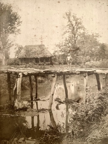 Antoin Sevruguin, A small bridge over Pir-i-Bazaar Stream in Rasht, Late 19th Century, early 20th Century