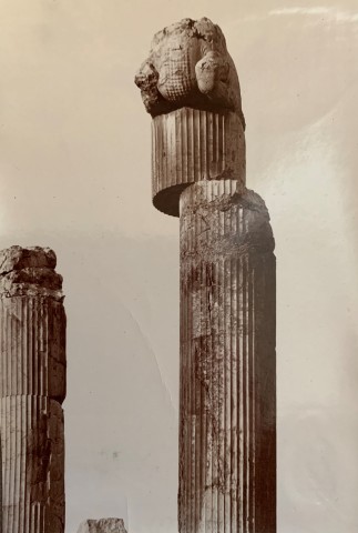 Ernst Herzfeld, Apadana, East Portico, Two Columns with Capitals, Persepolis, 1923-28