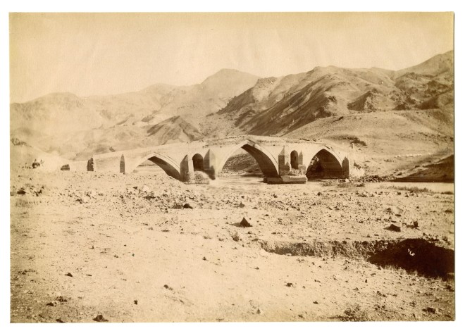 Antoin Sevruguin, The Dokhtar-e pol bridge on the Qezel Oxan river, Late 19th Century