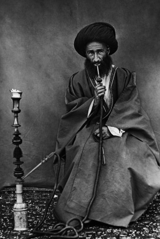 Rev. C.H. Stileman, A Sayd named Ali smoking the water-pipe, Late 19th Century