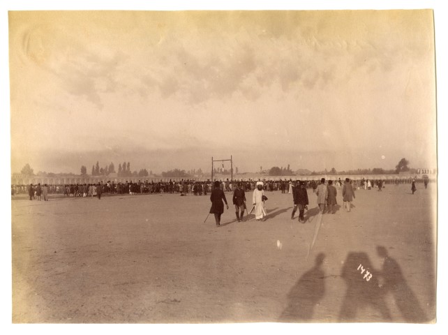 Antoin Sevruguin, Public hanging of Mirza Reza Kermani, 1896