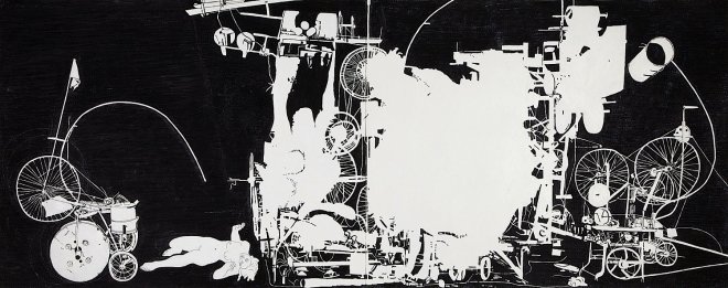 <p><span lang="EN-US">H.2.N.Y. Jean Tinguely s Homage to New York Fails to Destroy Itself in the Sculpture Garden at MOMA in March 1960</span><span lang="EN-US">, 2007</span></p><p><span lang="EN-US">oil stick on paper</span></p>