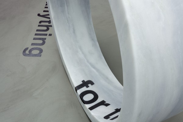 <p>Antonis Pittas, <em>Untitled (for the security of the nation), </em>marble and graphite, 2014. (detail)</p>