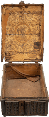 Coffret with Woodcut of “Erope” surrounded by Grotesques
