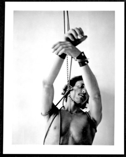 Robert Mapplethorpe Bondage, 1974 Black and white Polaroid Unframed: 20.3 x 8.6 cms / 4 4/1 x 3 3/8 ins Framed: 45 x 37 cms / 17 3/4 x 14 5/8 ins