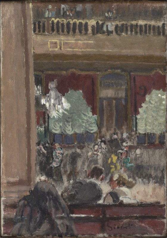 <span class="artist"><strong>Walter Sickert</strong></span>, <span class="title"><em>Vernet's Dance Hall</em>, 1920</span>