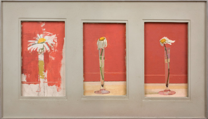 <span class="artist"><strong>Euan Uglow</strong></span>, <span class="title"><em>Daisy Triptych</em>, 1991</span>