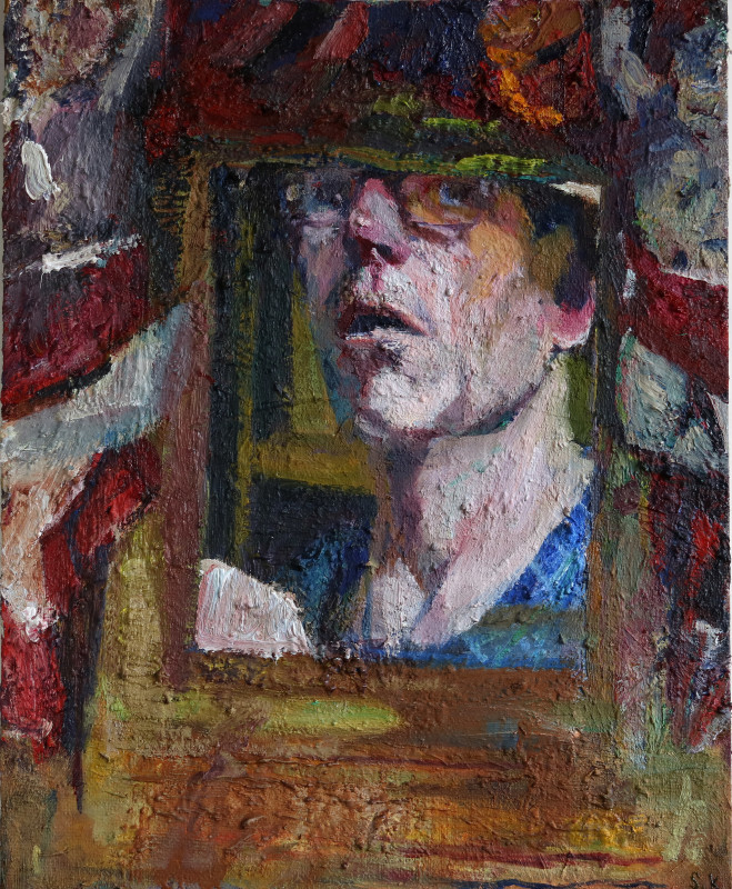<span class="artist"><strong>Simon Klein</strong></span>, <span class="title"><em>Self Portrait with Cherubs</em>, 2015</span>