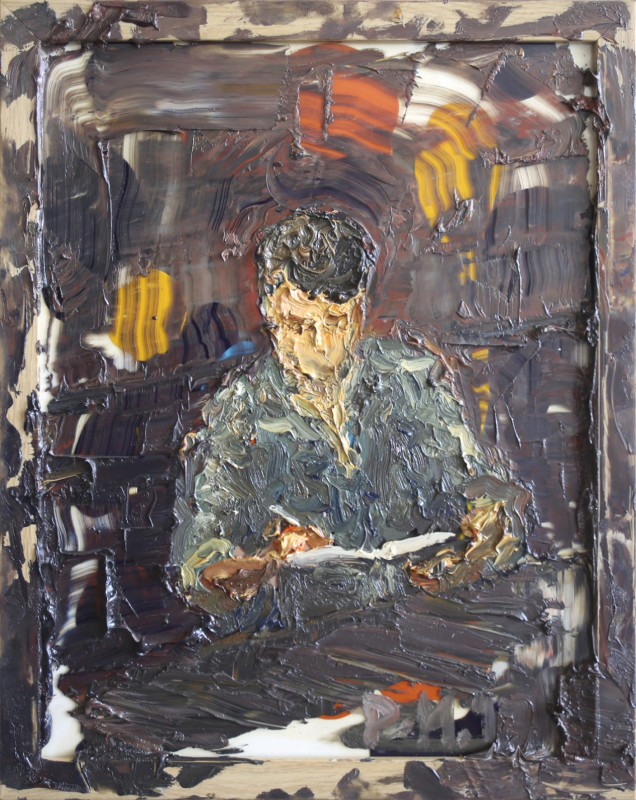 <span class="artist"><strong>Danny Mooney</strong></span>, <span class="title"><em>Self Portrait Sketching</em>, 2017</span>
