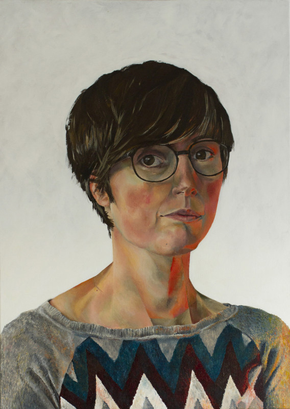<span class="artist"><strong>Alexandra Gould</strong></span>, <span class="title"><em>Self Portrait with Glasses</em>, 2017</span>