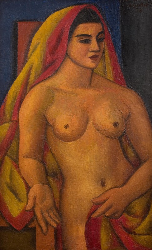 <span class="artist"><strong>Mark Gertler</strong></span>, <span class="title"><em>The Sari</em>, 1938</span>