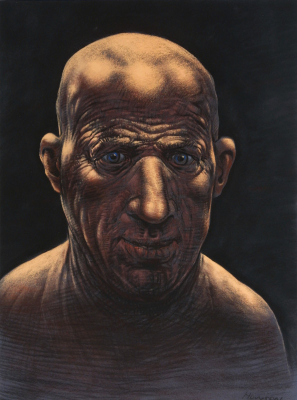 <span class="artist"><strong>Peter Howson</strong></span>, <span class="title"><em>Self Portrait Repentant</em>, 2001</span>