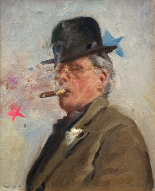 <span class="artist"><strong>Howard Morgan</strong></span>, <span class="title"><em>Moi et Ma Churchill</em>, 2015</span>