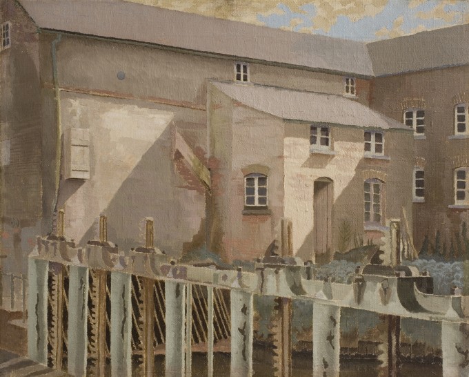 <span class="artist"><strong>Sir Stanley Spencer</strong></span>, <span class="title"><em>The Mill, Durweston</em>, 1920</span>