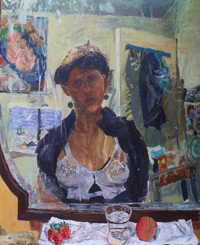 <span class="artist"><strong>Susan Wilson</strong></span>, <span class="title"><em>Breastfeeding Self Portrait </em>, 1987/2017</span>