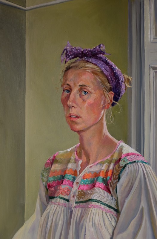 <span class="artist"><strong>Brid Higgins Ni Chinneide</strong></span>, <span class="title"><em>Self Portrait in a Mexican Shirt</em>, 2016</span>
