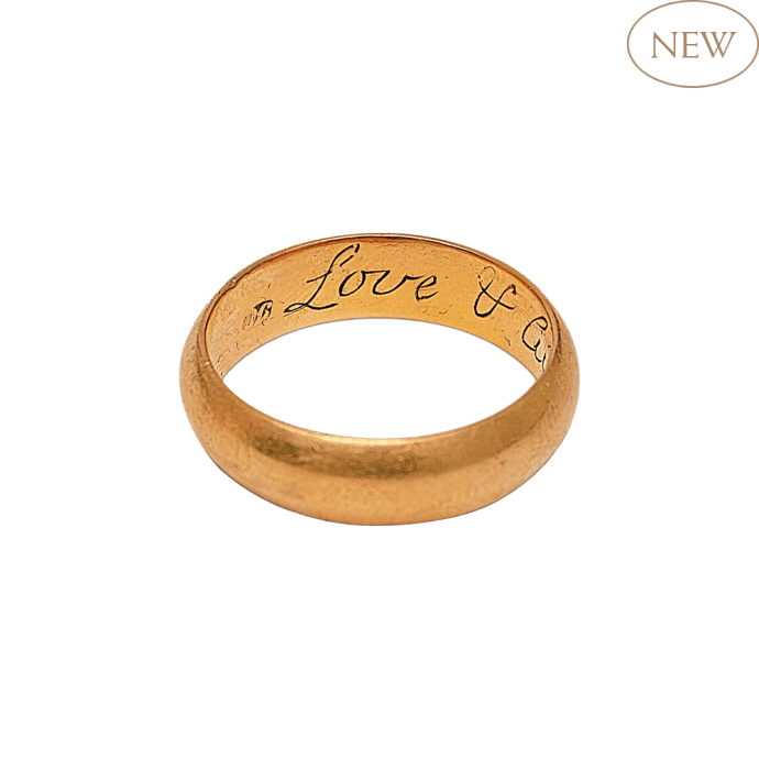 Posy Ring with motto ‘Love & live happily’