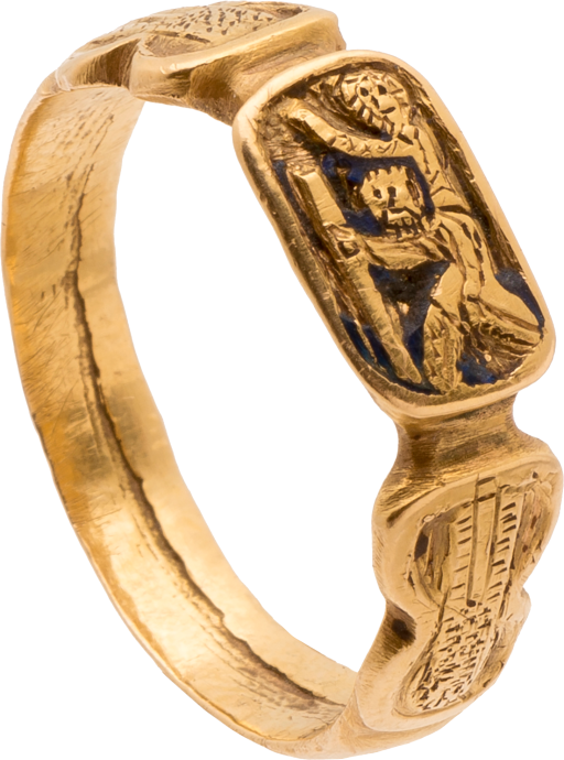 Iconographic Ring with St. Christopher
