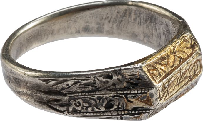 Iconographic Ring with Saint Barbara