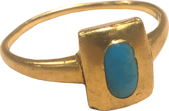 Turquoise Ring in Flowers and Rings