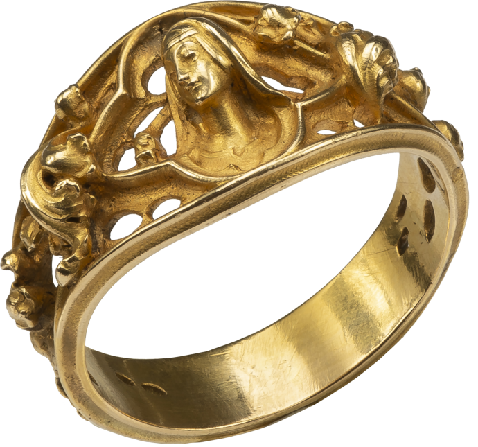 Ring with Head of the Virgin