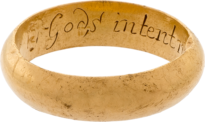 Posy Ring, "Gods intent none can prevent"