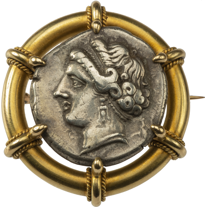 Brooch with Greek Coin (c. 275–250 BC)