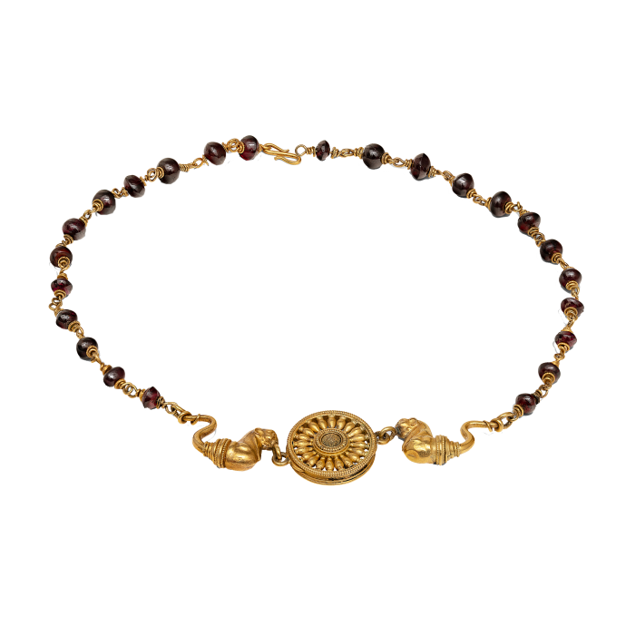 An Archaeological-Style Gold and Garnet Necklace