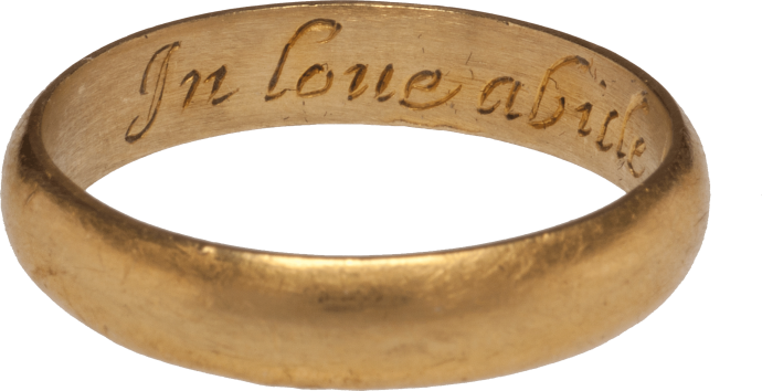 Posy Ring, "In love abide till death deuide"