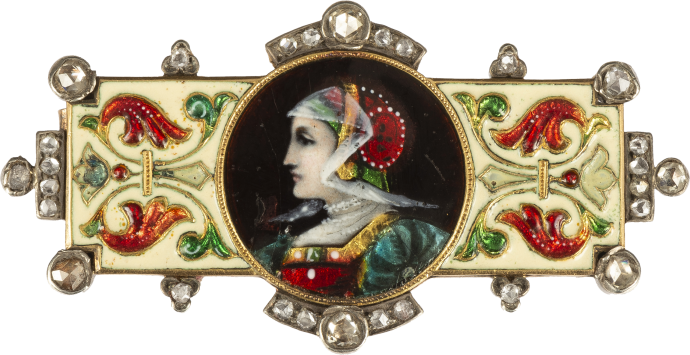 Brooch with Renaissance Lady