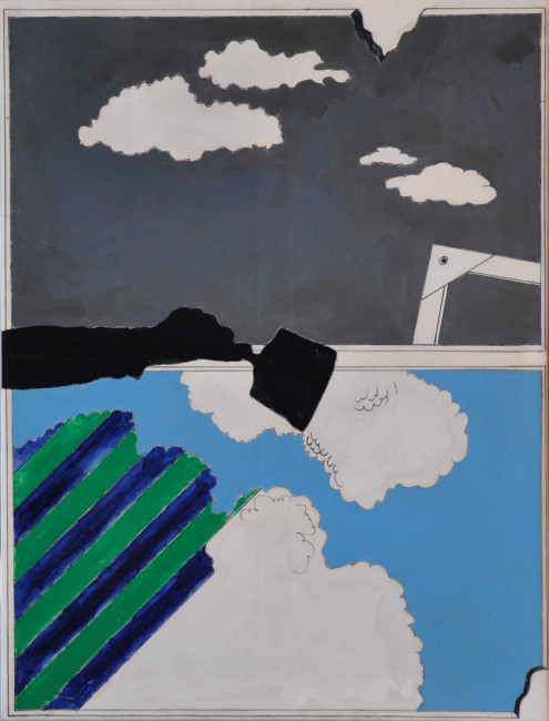 Tano Festa, Bicromia del Cielo (Two-Toned Sky), 1965