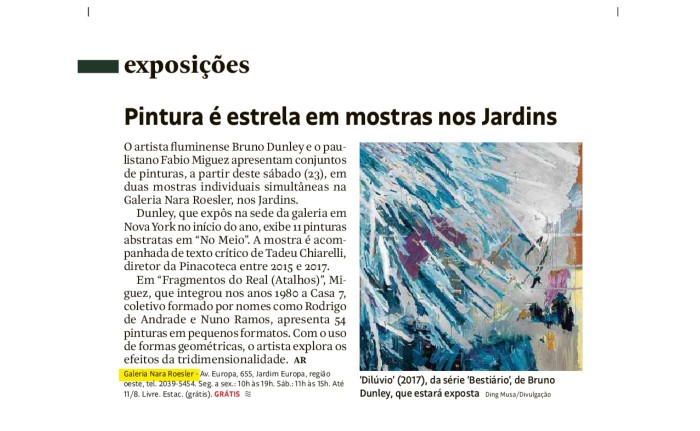 pintura é estrela em mostras nos jardins