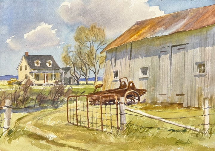 Henry J. Simpkins Near Rigaud Watercolour 14 1/8 x 20 1/8 in 36 x 51 cm
