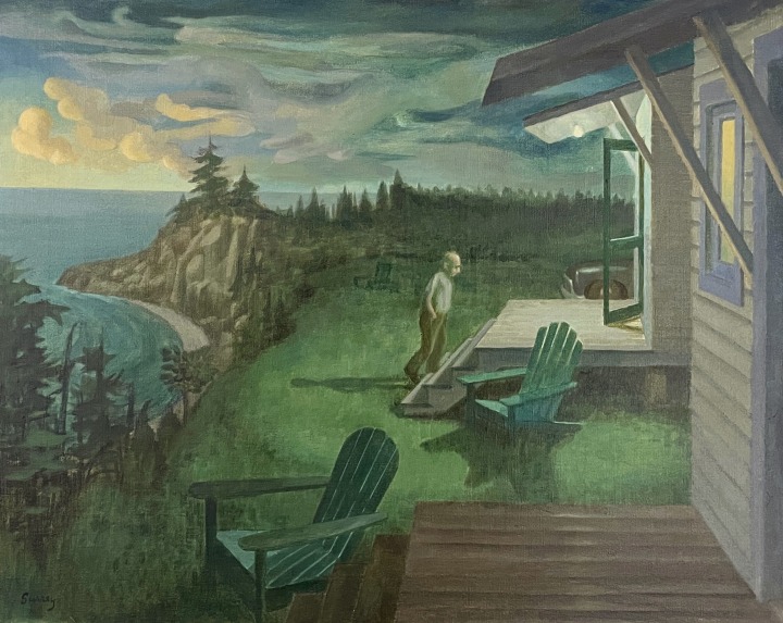 Philip Surrey Gaspé Cabins, 1955 Oil on canvas 20 1/8 x 24 in 51 x 61 cm
