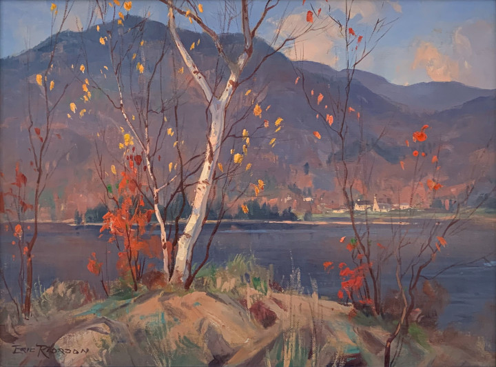 Eric Riordon Lac Tremblant, Early October, 1947 Oil on canvas board 12 x 16 in 30.5 x 40.6 cm