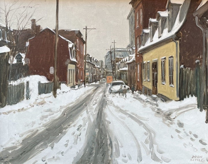 John Little Rue Ste. Julie, Quebec, 1972 Oil on canvas 16 x 20 in 40.6 x 50.8 cm