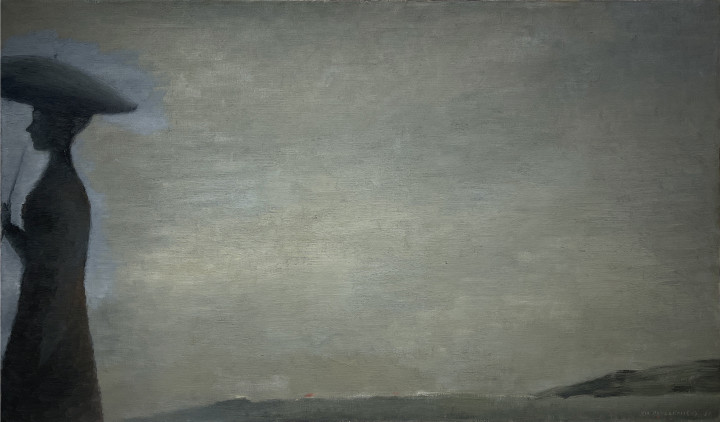 Jean Paul Lemieux L'ondée, 1960 Oil on canvas 24 x 40 7/8 in 61 x 103.8 cm